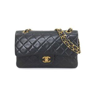 CHANEL Matelasse 23 Chain Shoulder Bag Leather Black A01113 Vintage 90249793
